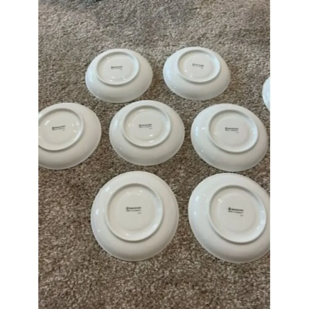 8 German Bauscher White Saucers